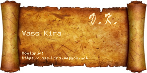 Vass Kira névjegykártya